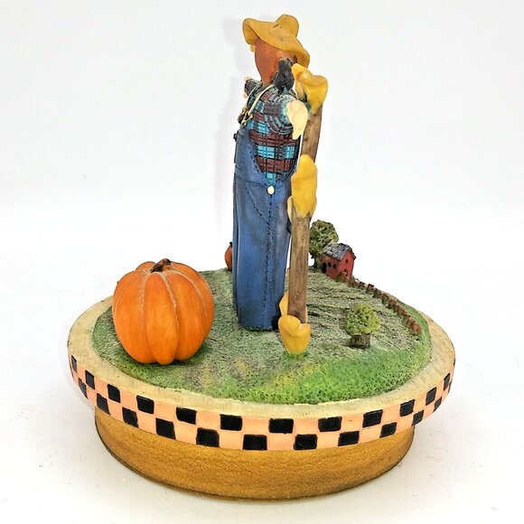 Warren Kimble Yankee Candle Topper Scarecrow Pumpkins Resin Country Classics - Picture 4 of 8